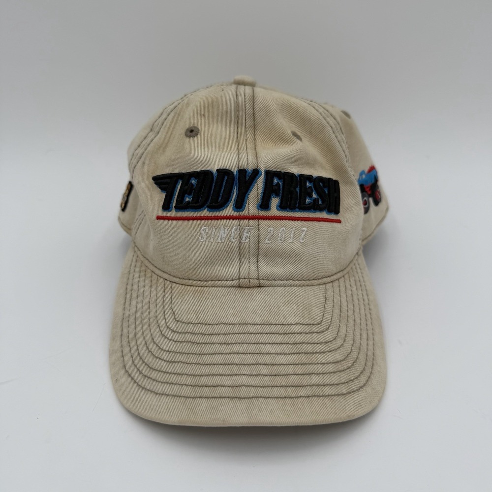 Teddy Fresh Baseball Cap Vintage Look Embroidered Hat Tan Beige‎